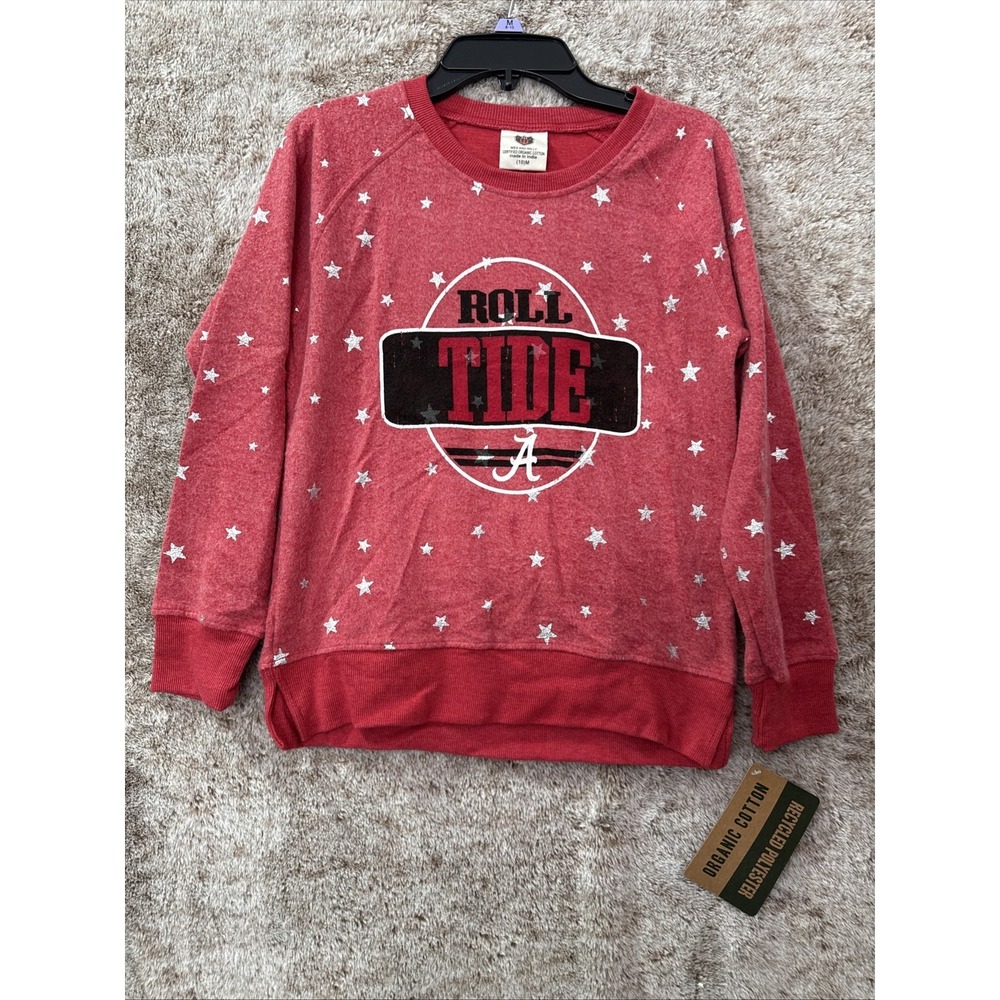 Wes and Willy Kids SS Organic Cotton Sweatshirt Roll Tide Size Medium 10 NWT